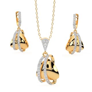 Abeo Round Diamond Pendant Set